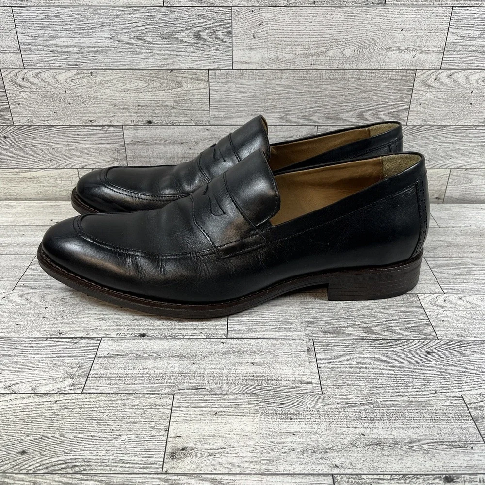 Johnston & Murphy Black Leather Penny Loafer Dress Shoes 15-3227 Men Size‎ 11M